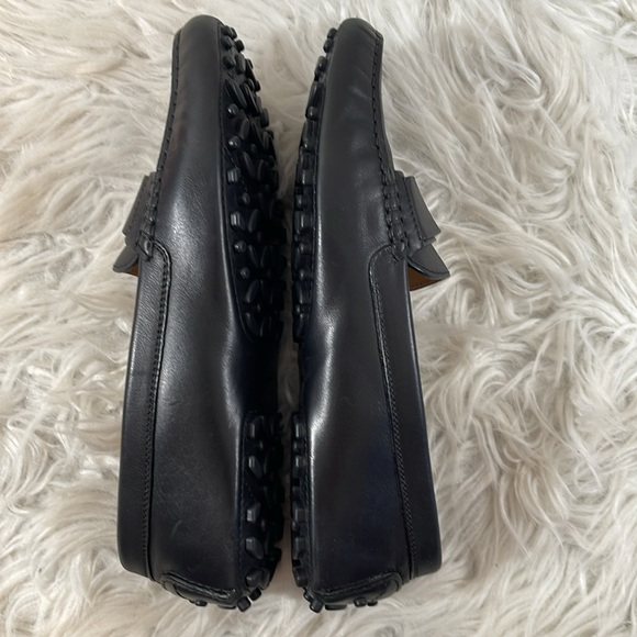 SALVATORE FERRAGAMO Black Suede Leather Slip On Griotte Driving Loafer Size 6.5M - Picture 8 of 16